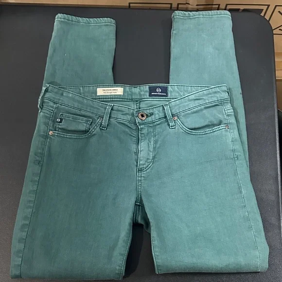 AG Adriano Goldschmied the Stevie ankle Women's Jeans in Teal Gene size 26 - Picture 3 of 9